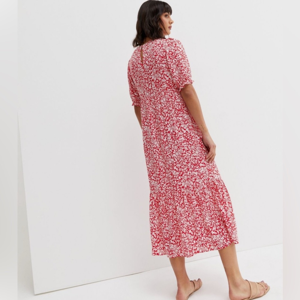 M&S X GHOST / ANTHROPOLOGIE DITZY SMOCKED MIDI DRESS - Picture 6 of 11